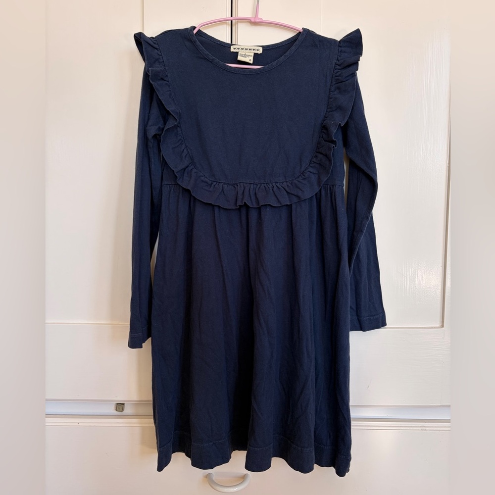 Anthem of the Ants Dark Blue Ruffle Dress